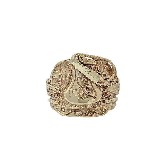 9ct Yellow Gold Saddle Ring