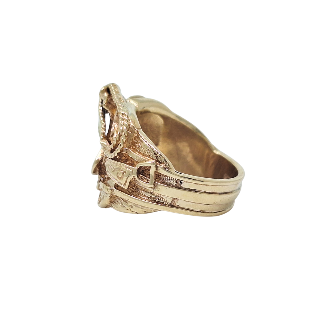 9ct Yellow Gold Saddle Ring