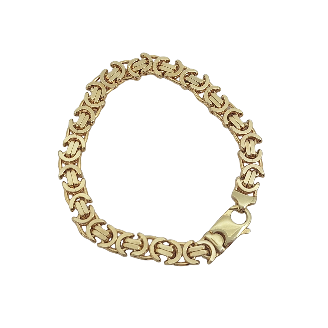 9ct Yellow Gold Byzantine Bracelet 8.5"