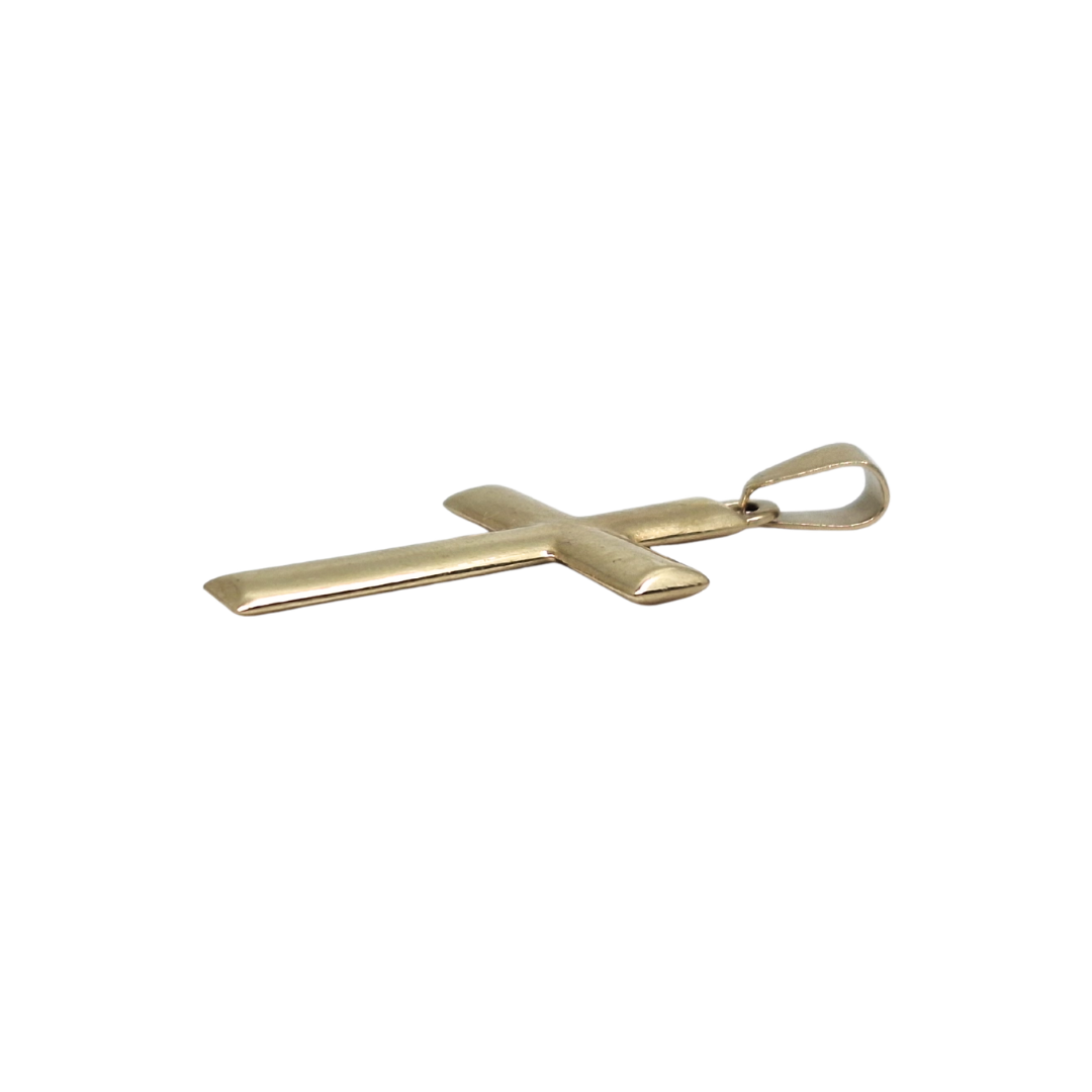 9ct Yellow Gold Hollow Cross Pendant