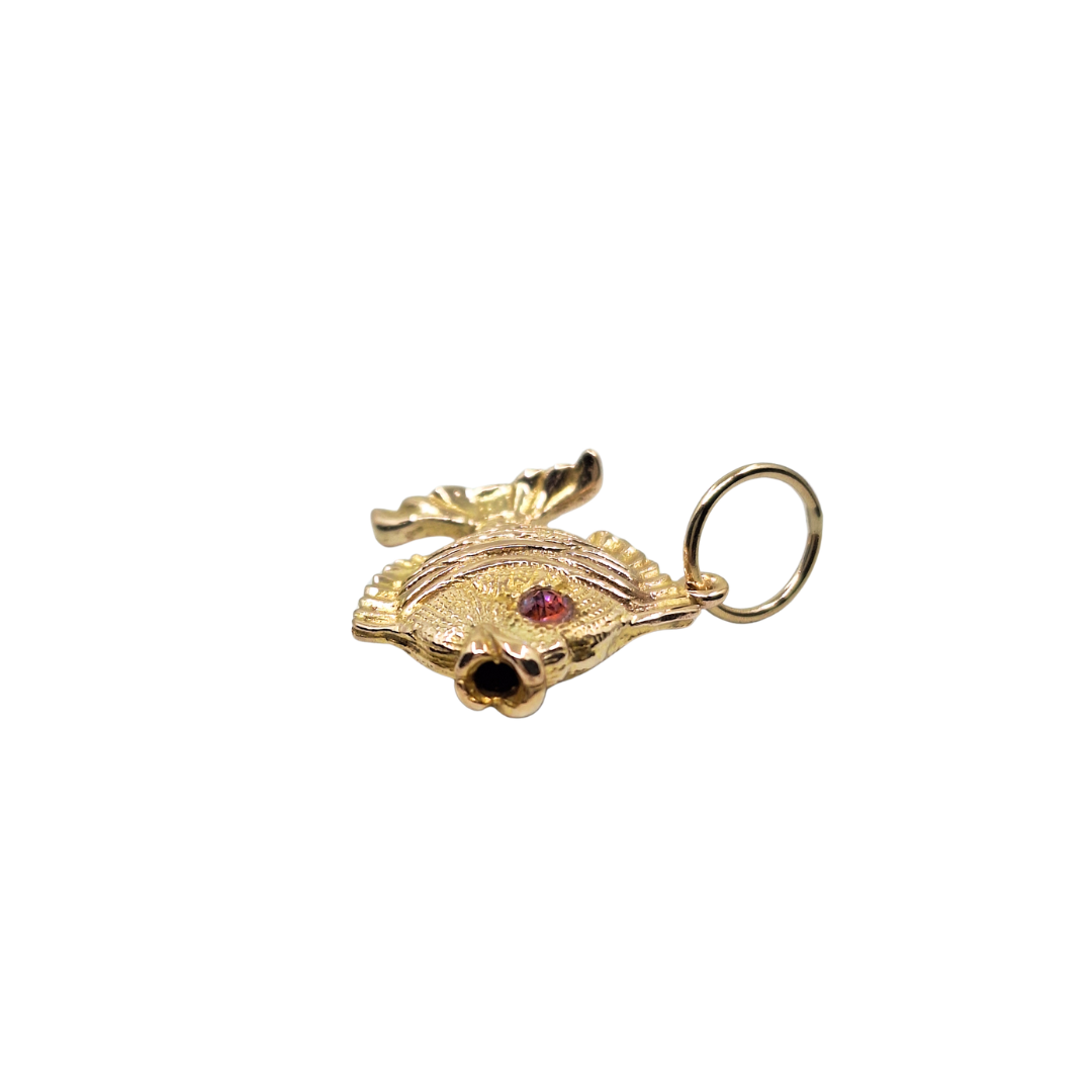 9ct Yellow Gold Solid Fish Charm