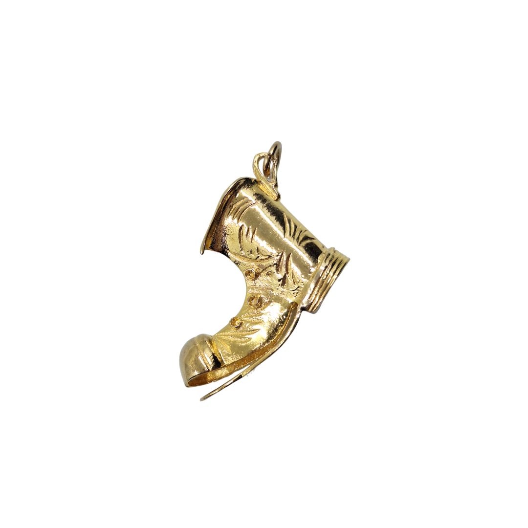 9ct Yellow Gold Boot Charm