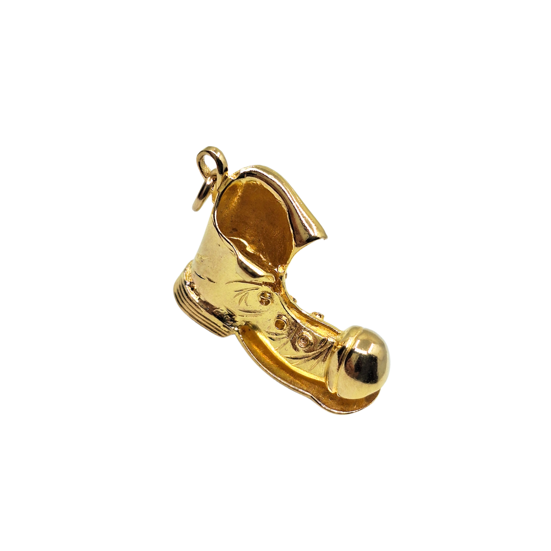 9ct Yellow Gold Boot Charm