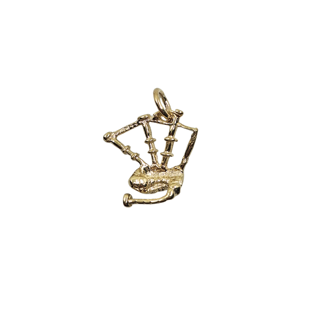 9ct Yellow Gold Bagpipes Charm