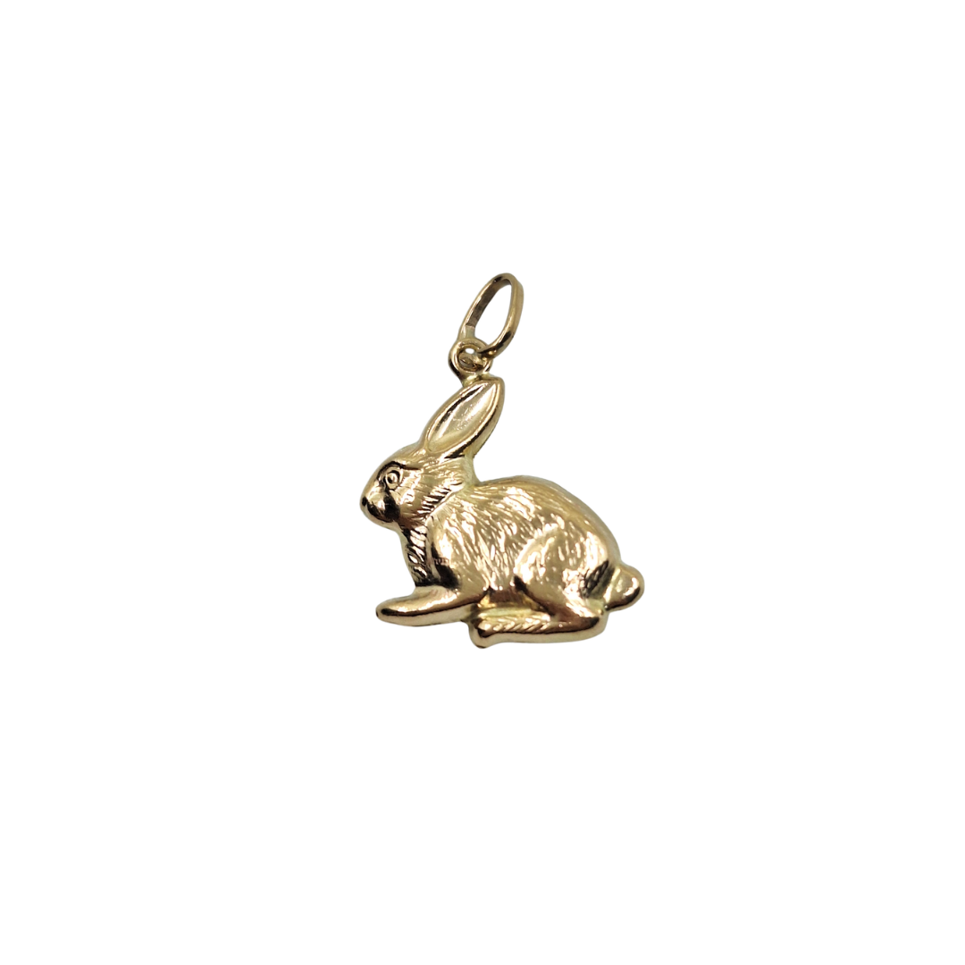 9ct Yellow Gold Hollow Rabbit Charm