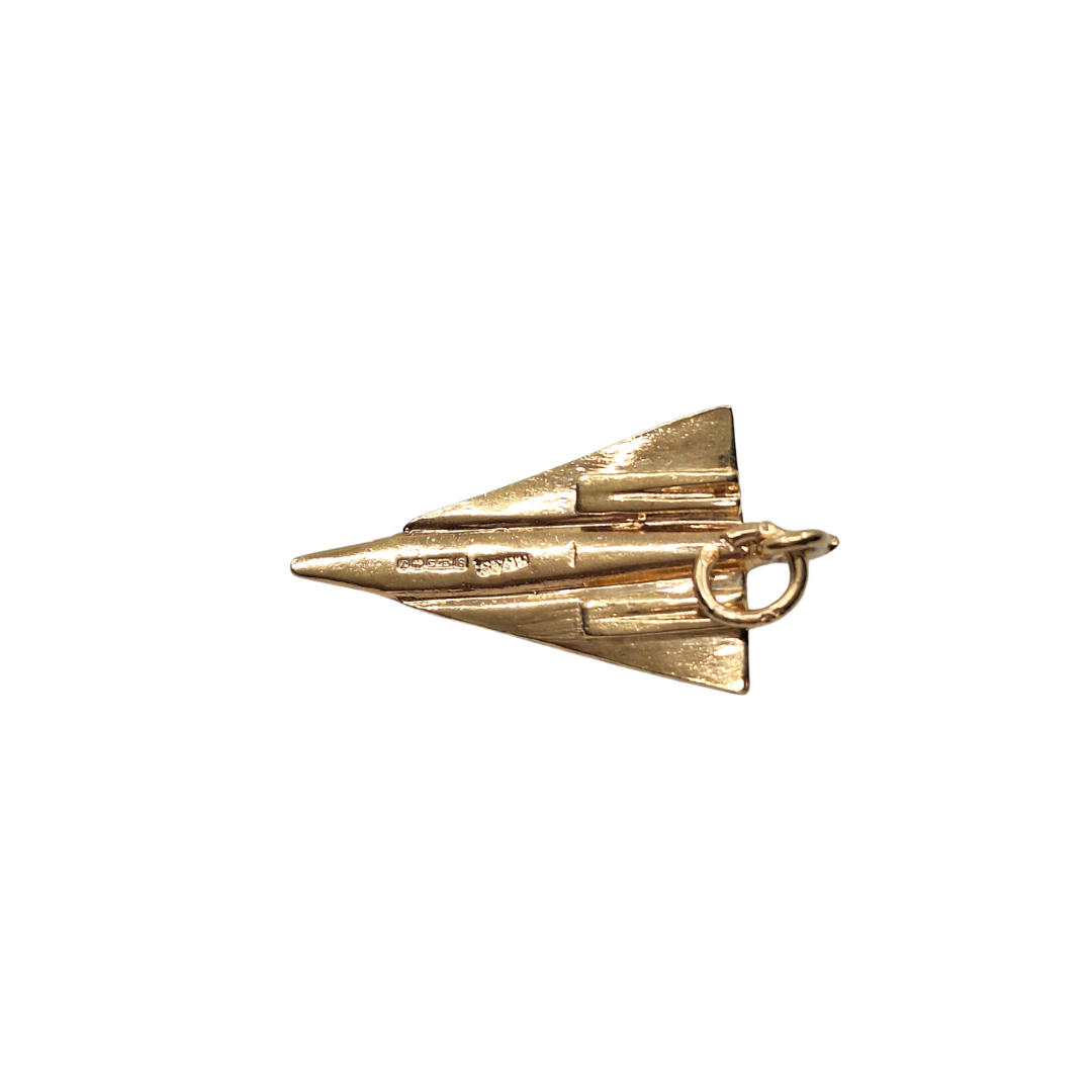 9ct Yellow Gold Solid Concorde Charm