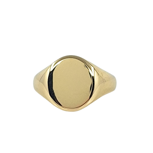 9ct Yellow Gold Oval Signet Ring