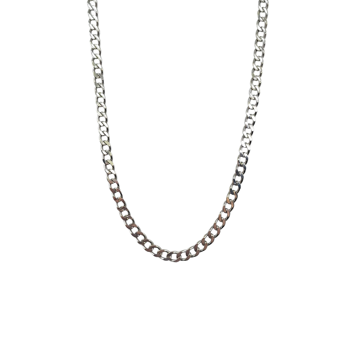 9ct White Gold Curb Chain