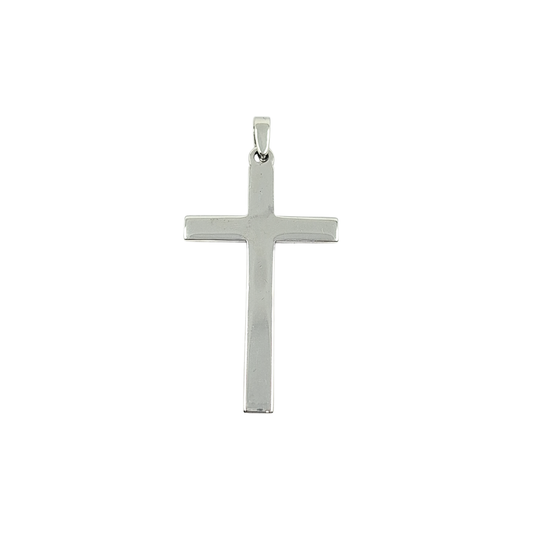 9ct White Gold Cross Pendant