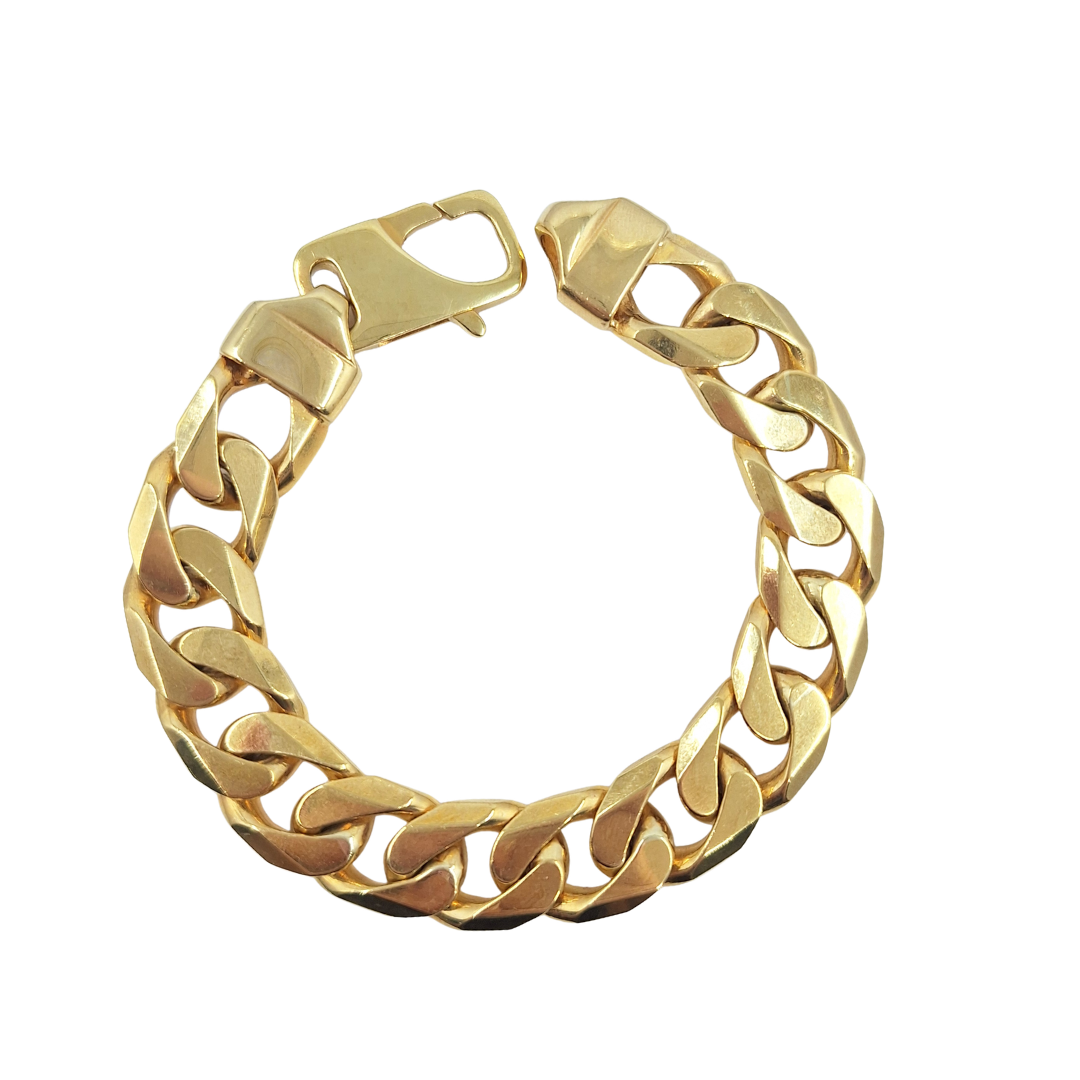 9ct Yellow Gold Curb Bracelet 9"