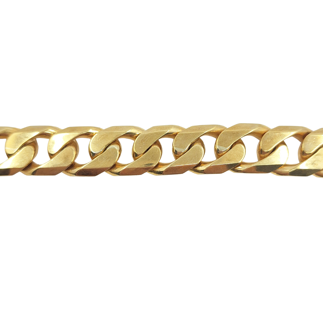 9ct Yellow Gold Curb Bracelet 9"
