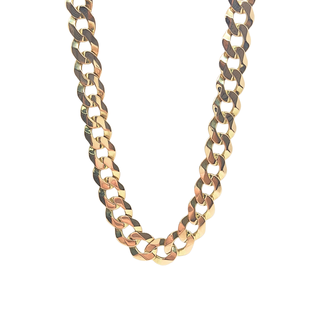 9ct Yellow Gold Curb Chain 23"