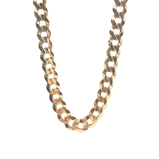 9ct Yellow Gold Curb Chain 23"