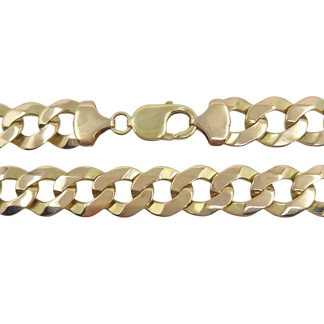 9ct Yellow Gold Curb Chain 23"