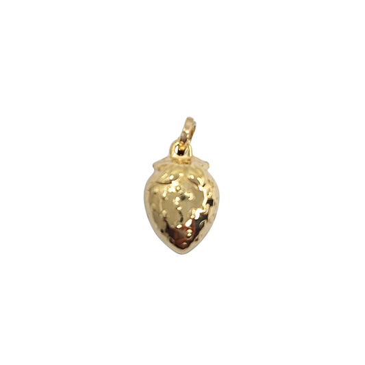 9ct Yellow Gold Hollow Strawberry Charm