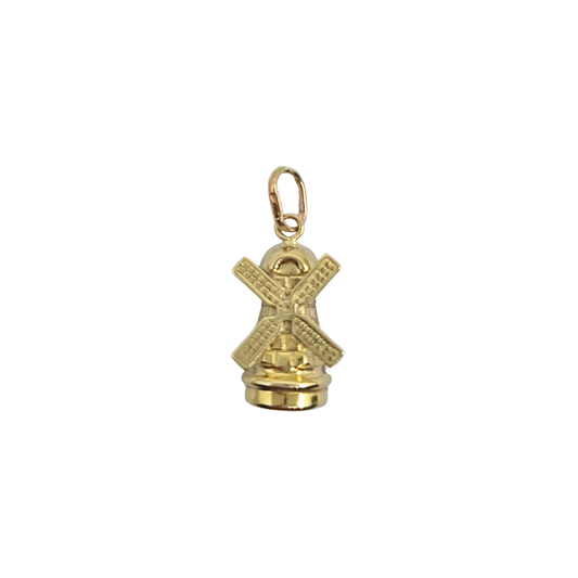 9ct Yellow Gold Hollow Windmill Charm