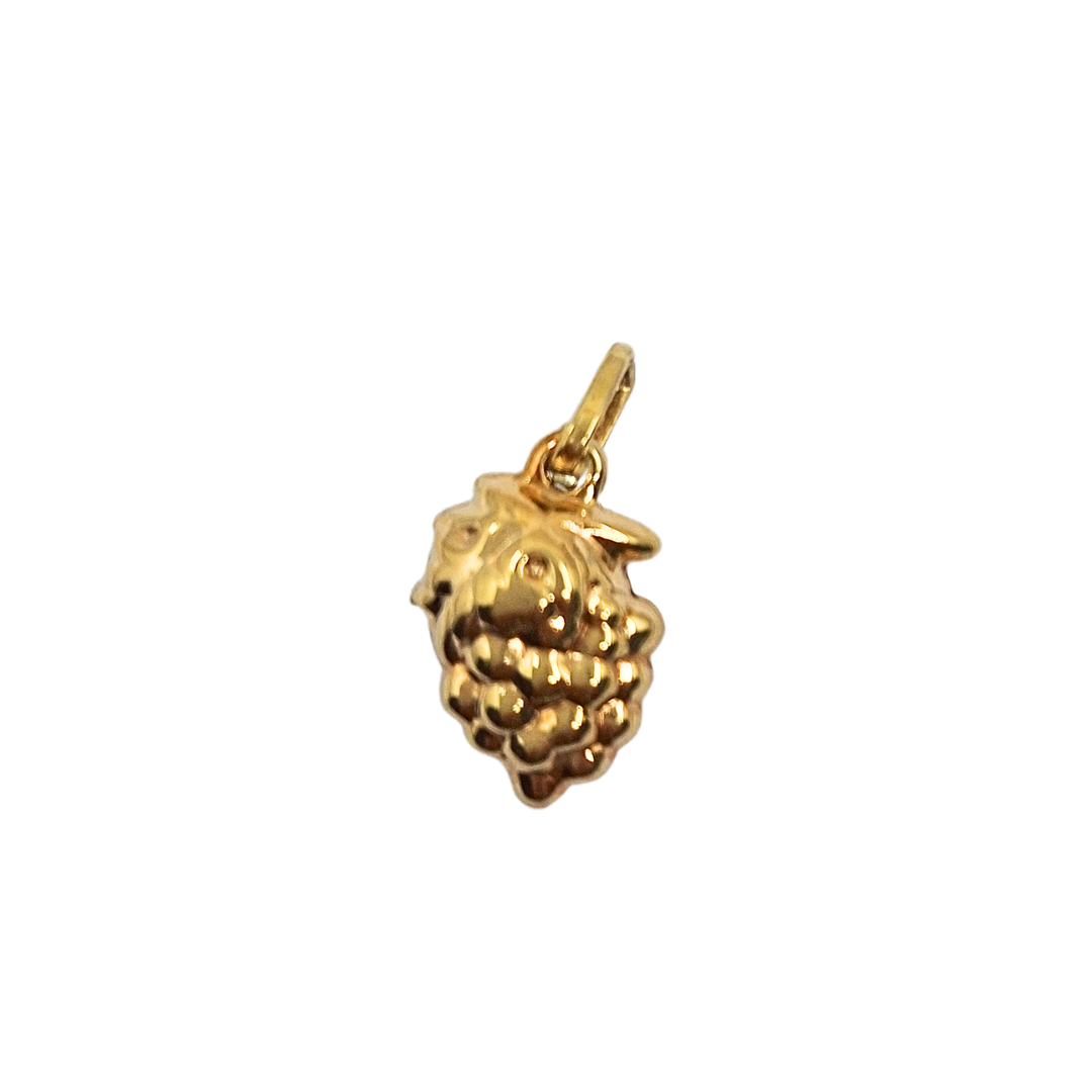 9ct Yellow Gold Hollow Bunch Of Grapes Charm