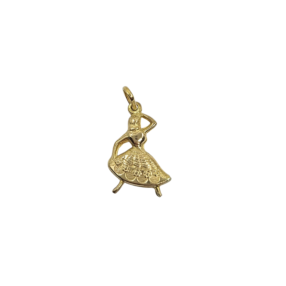 9ct Yellow Gold Hollow Dancer Charm