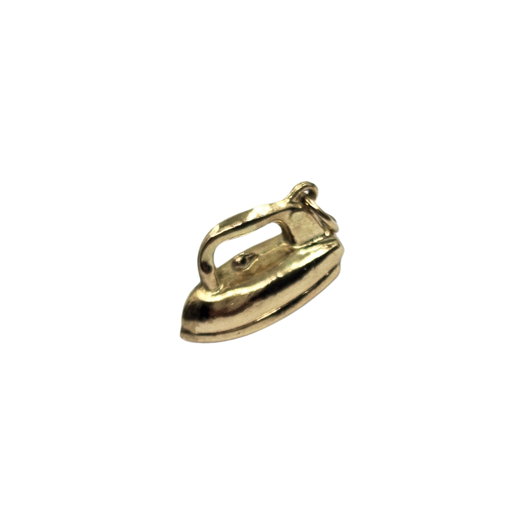 9ct Yellow Gold Hollow Iron Charm