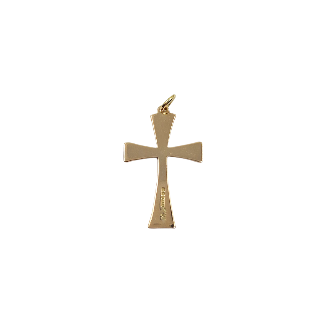 9ct Yellow Gold Patterned Cross Pendant