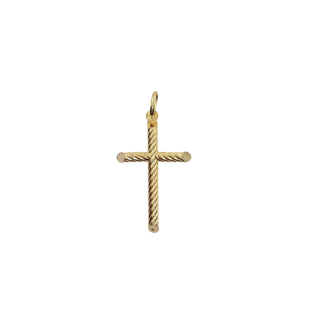 9ct Yellow Gold Twist Cross Pendant