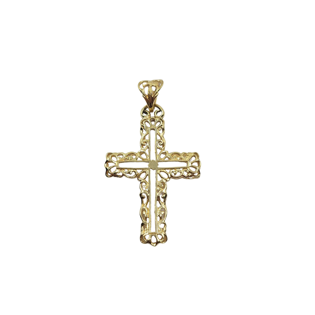 9ct Yellow Gold Filigree Cross Pendant