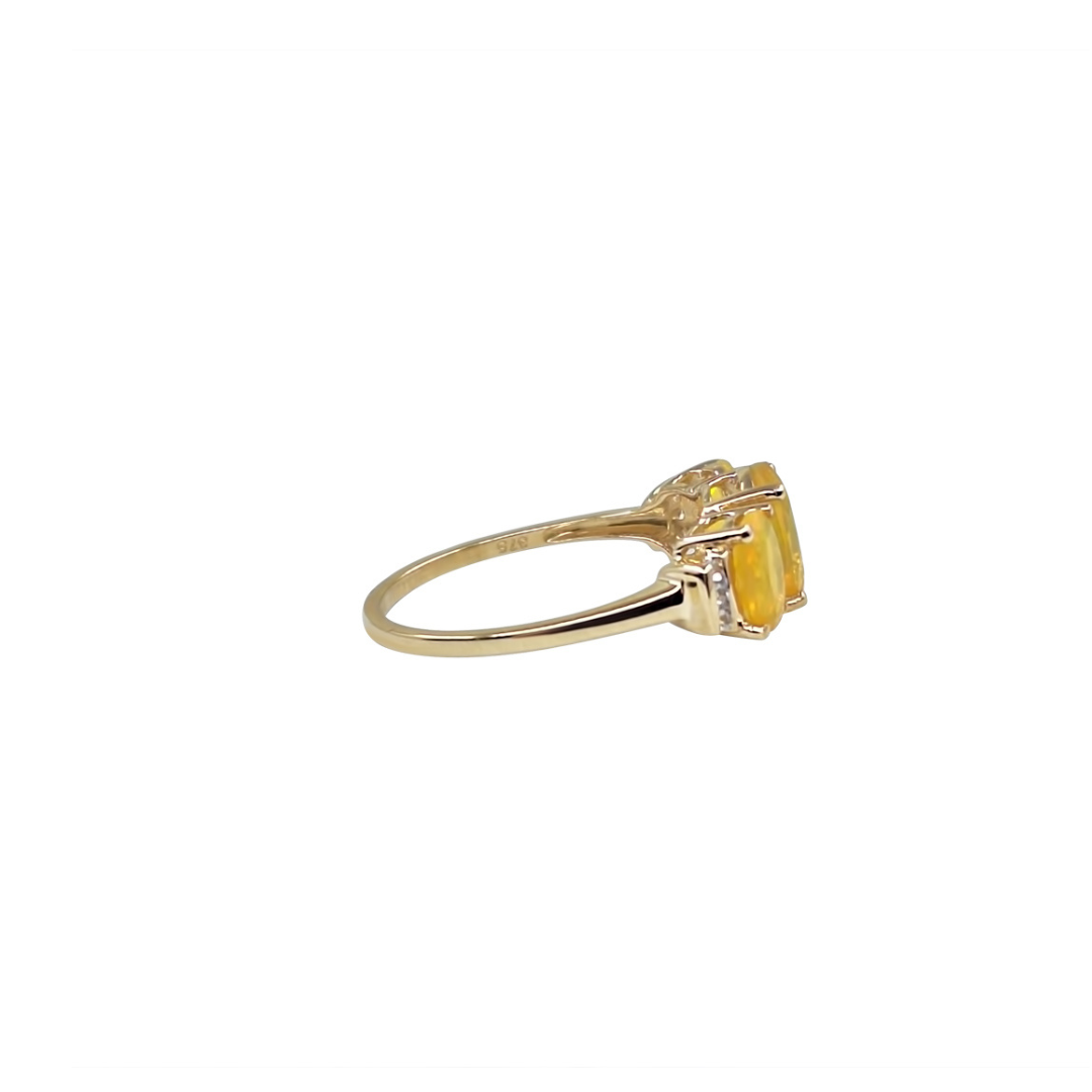 9ct Yellow Gold Opal 3 Stone Ring