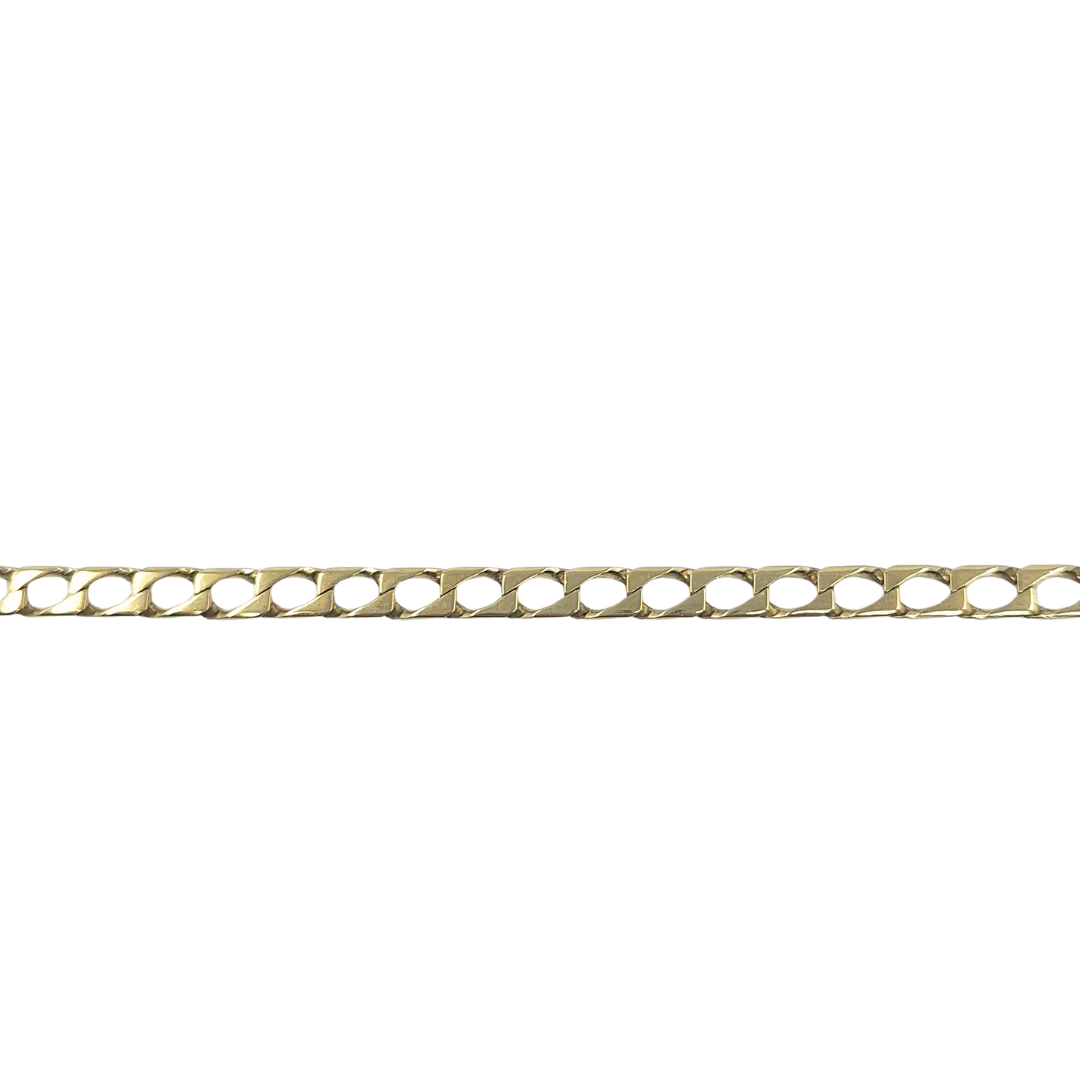 9ct Yellow Gold Square Curb 7.5" Bracelet