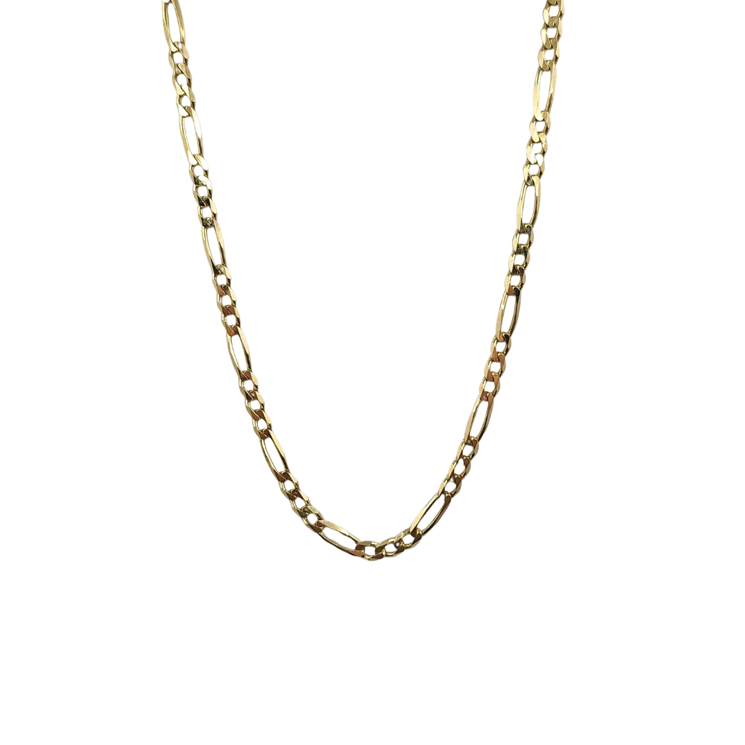 9ct Yellow Gold 20" Figaro Chain