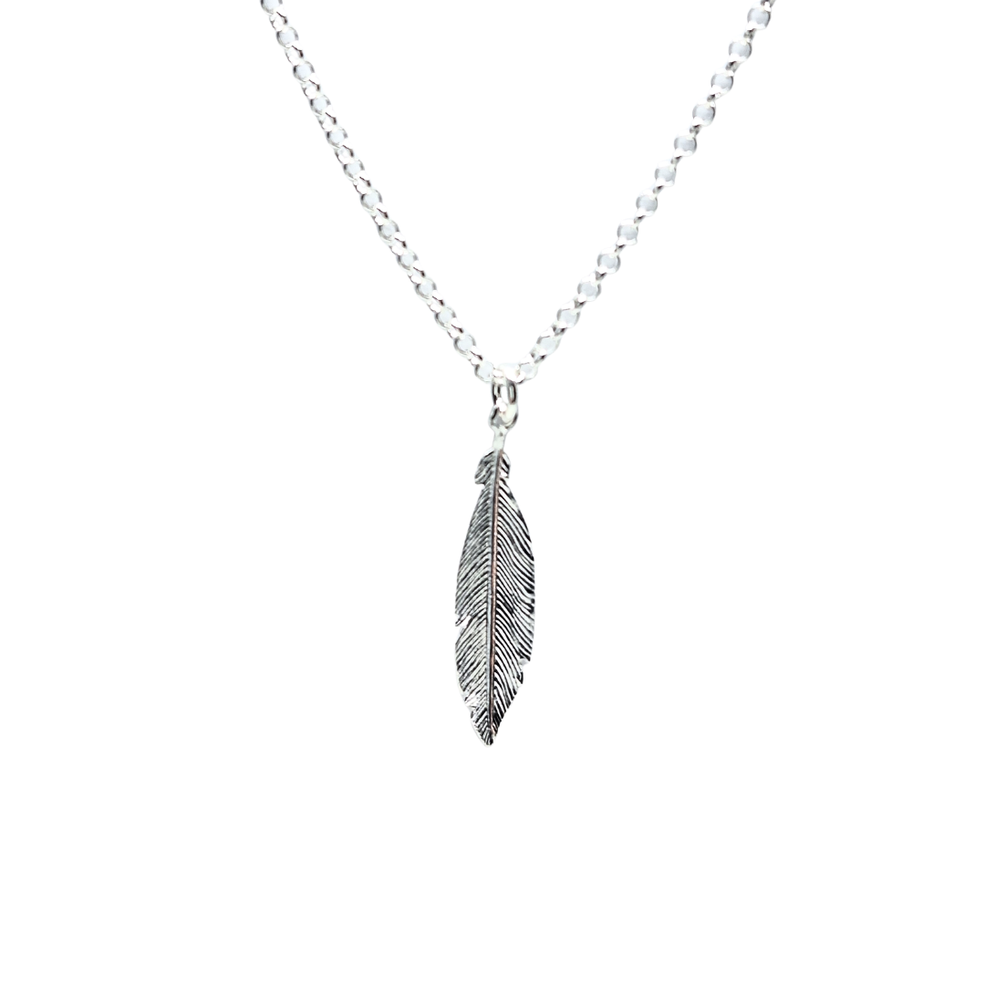 Silver Feather Necklace