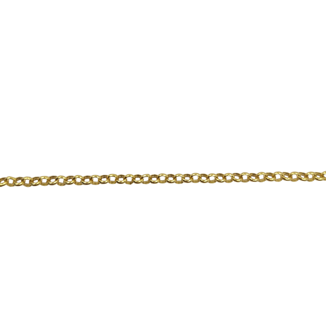 14ct Yellow Gold Hollow Belcher Bracelet 7"