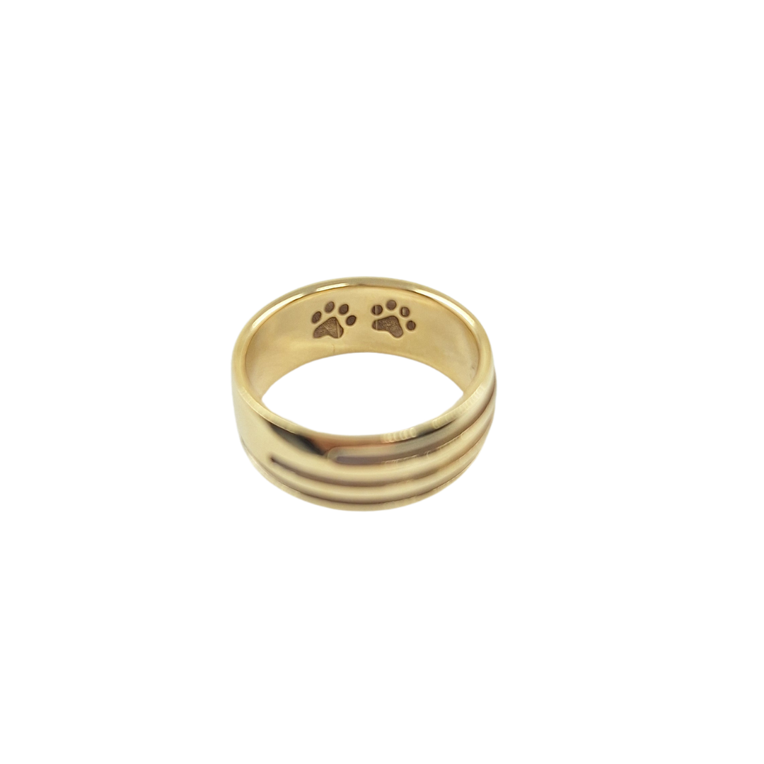 14ct Yellow Gold Ribbed Wedding Band