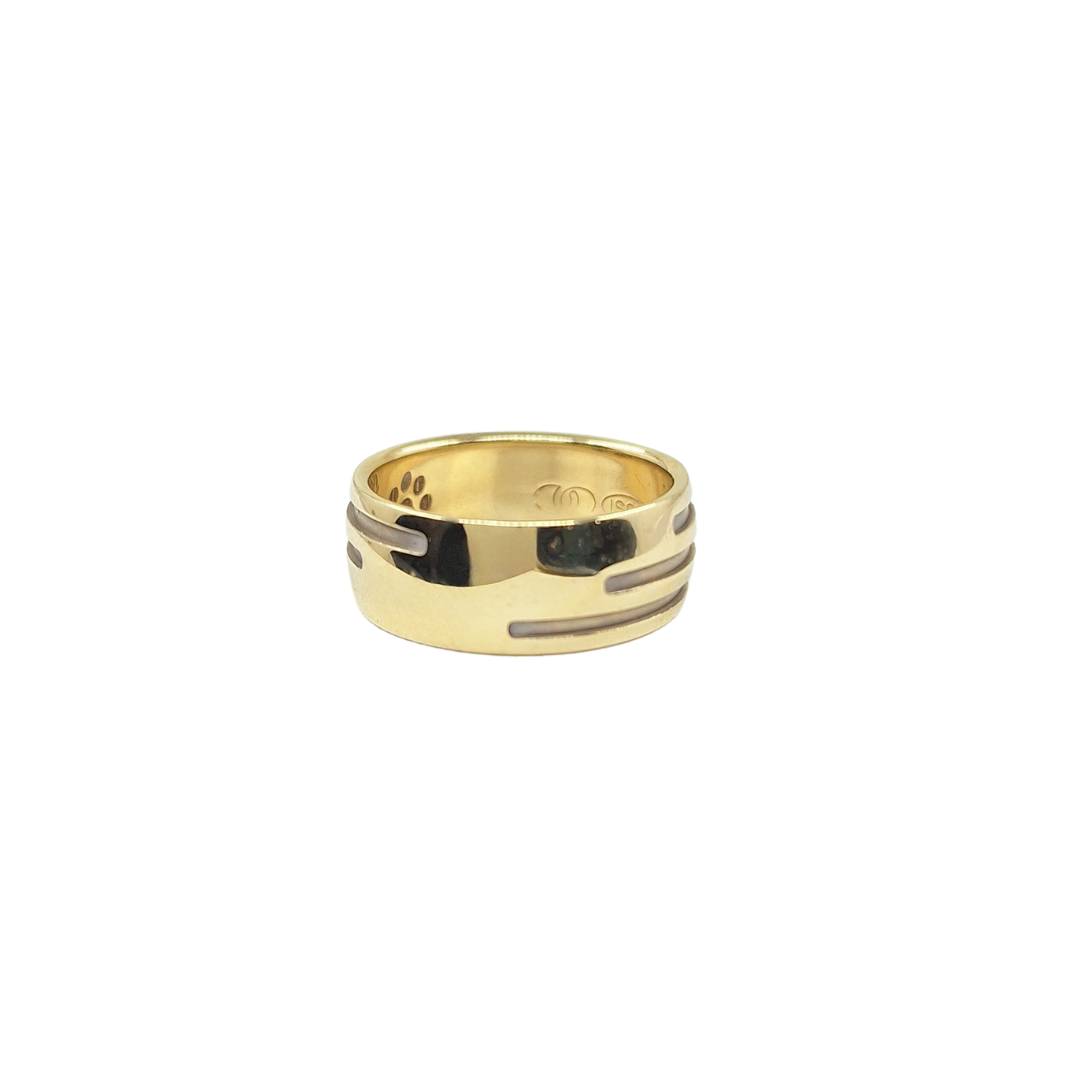 14ct Yellow Gold Ribbed Wedding Band