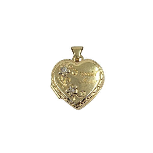 9ct Yellow Gold Special Mum Heart Locket