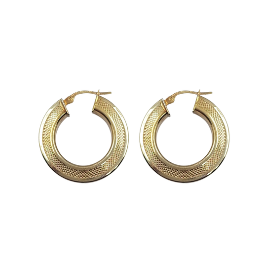 9ct Yellow Gold Hollow Hoop Earrings