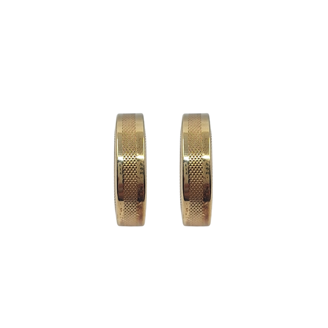 9ct Yellow Gold Hollow Hoop Earrings