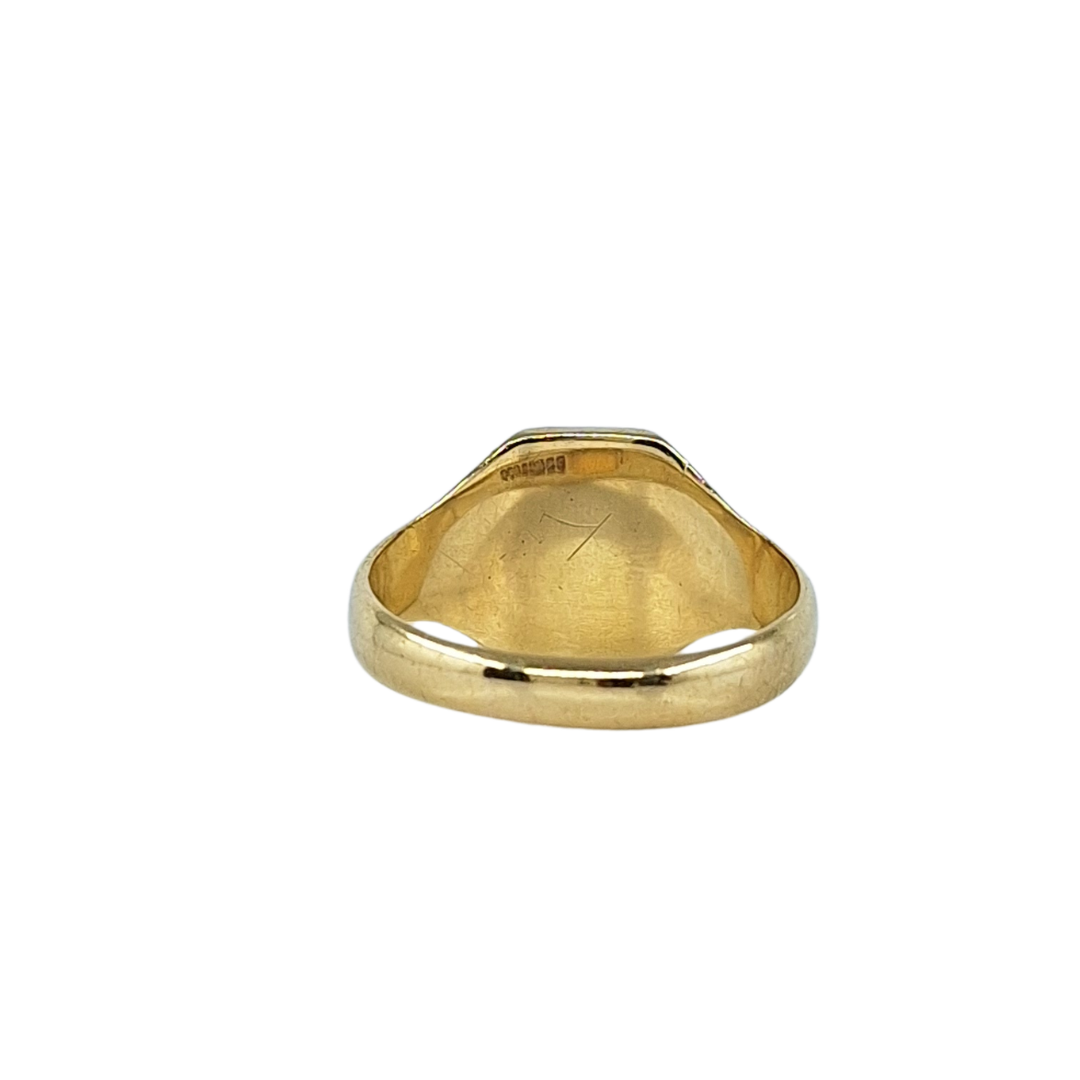 9ct Yellow Gold Patterned Signet Ring