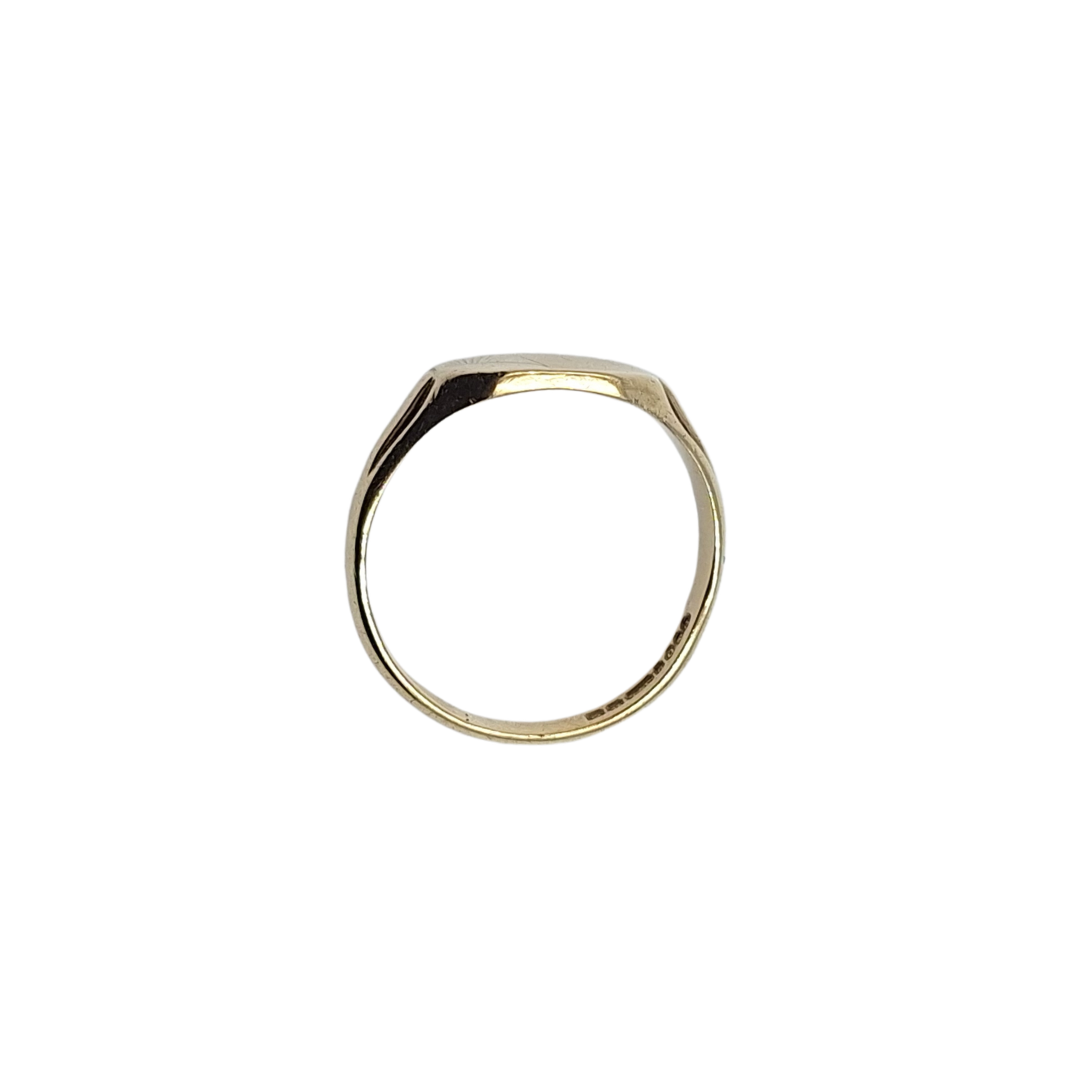 9ct Yellow Gold Patterned Signet Ring