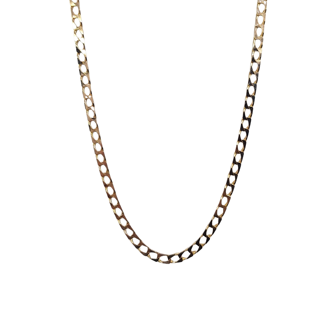 9ct Yellow Gold 20" Square Curb Chain