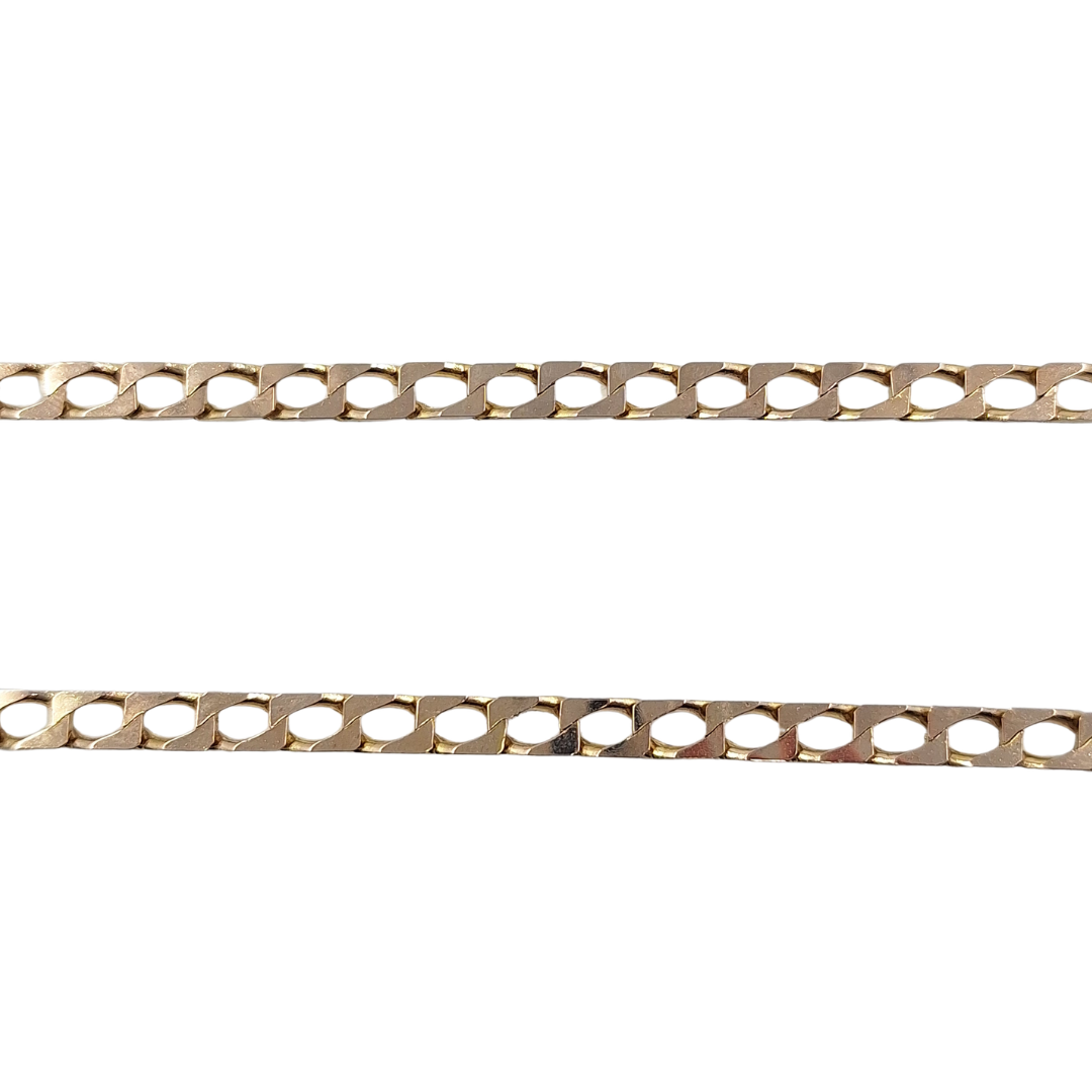 9ct Yellow Gold 20" Square Curb Chain