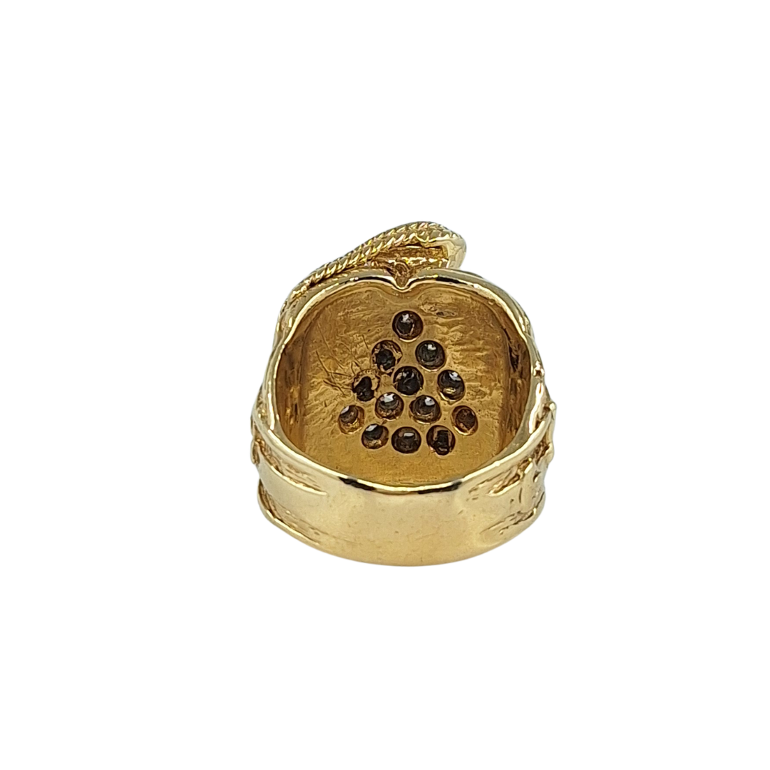 9ct Yellow Gold CZ Saddle Ring