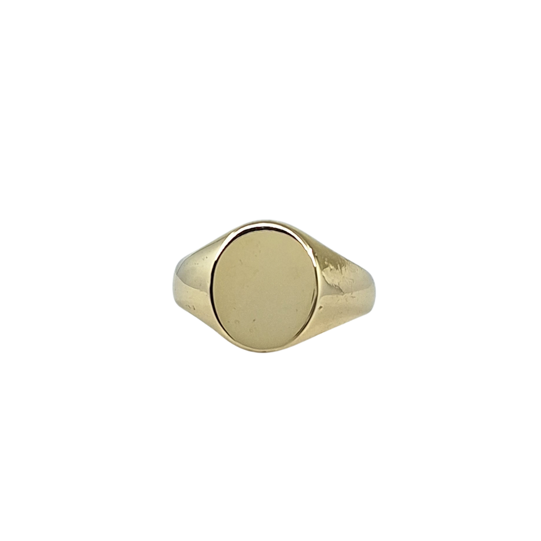 9ct Yellow Gold Plain Signet Ring