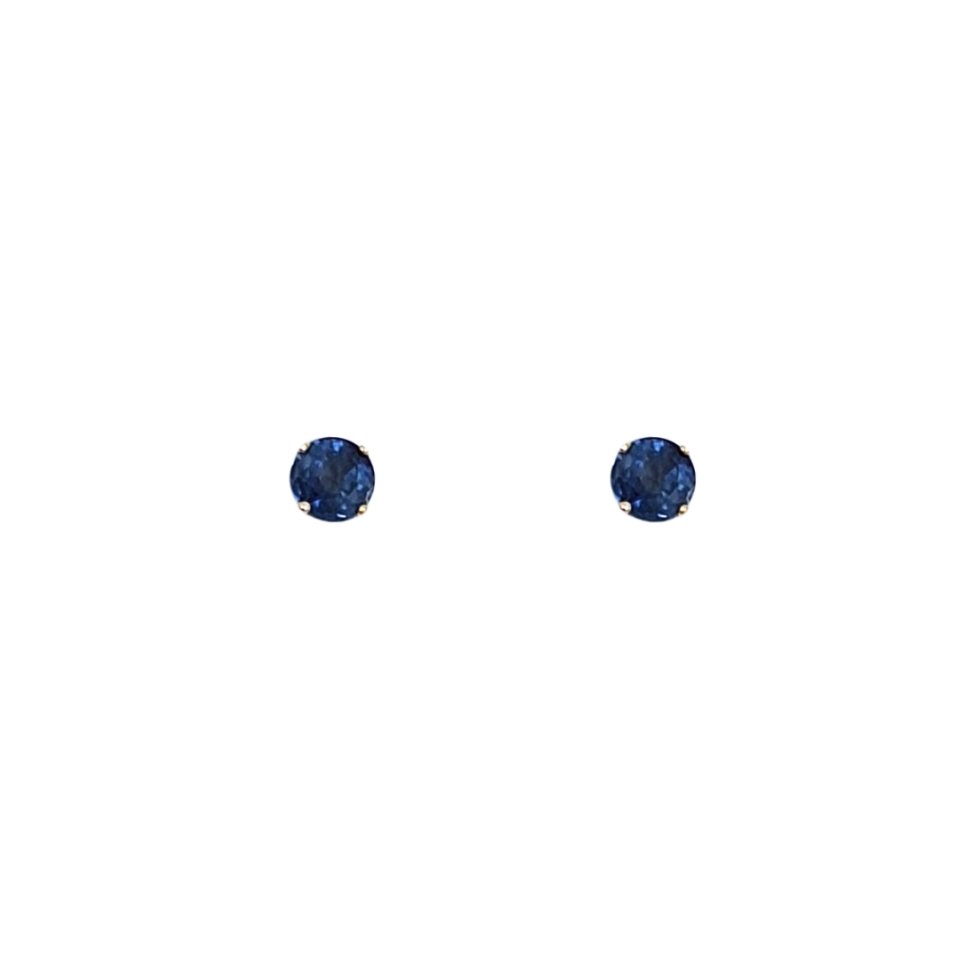 9ct Yellow Gold Sapphire Stud Earrings