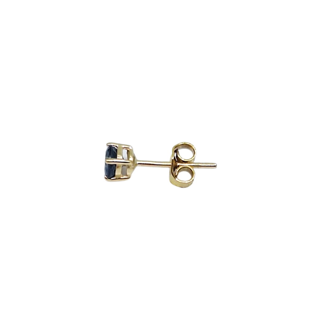 9ct Yellow Gold Sapphire Stud Earrings