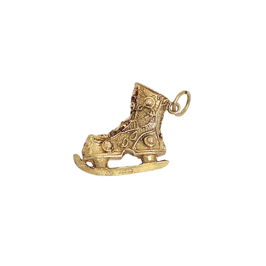 9ct Yellow Gold Ice Skate Charm