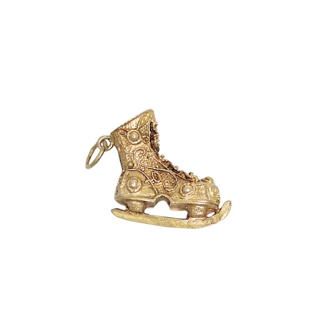 9ct Yellow Gold Ice Skate Charm