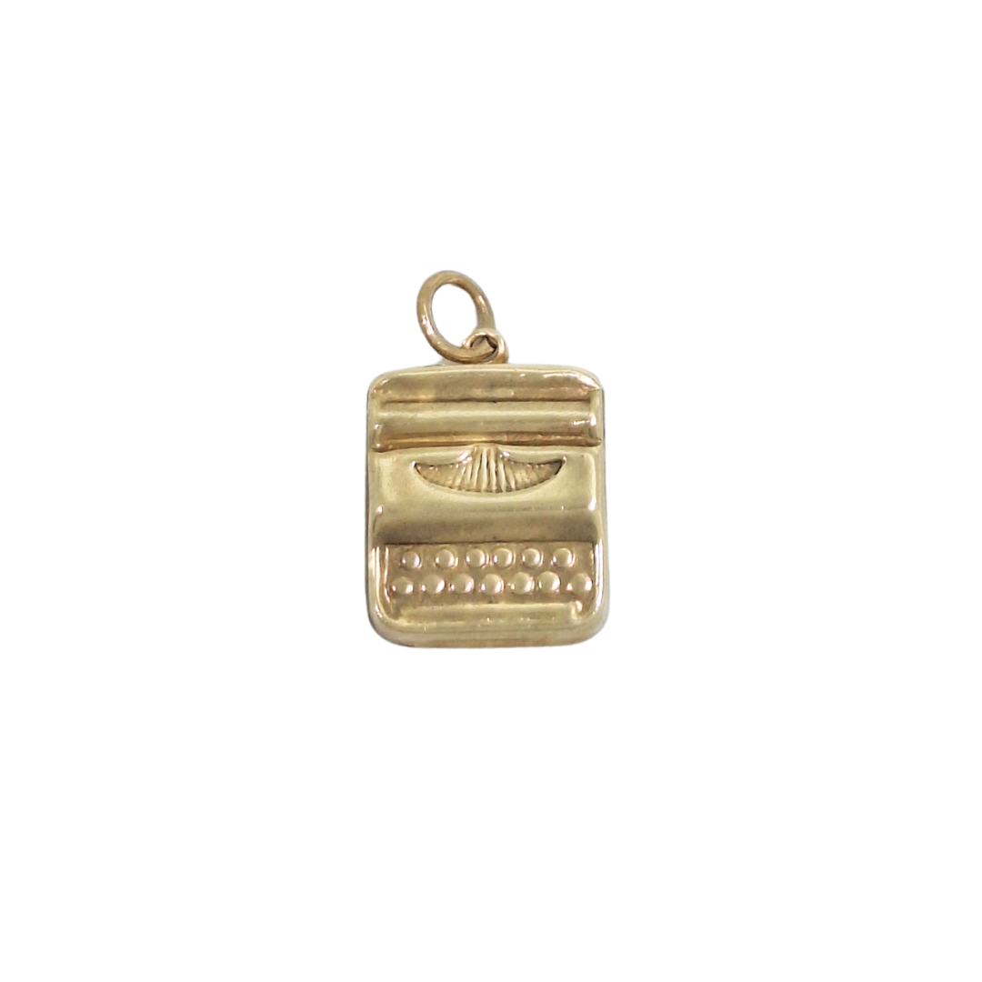 9ct Yellow Gold Typewriter Charm