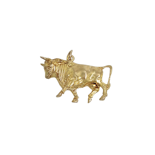 9ct Yellow Gold Bull Charm