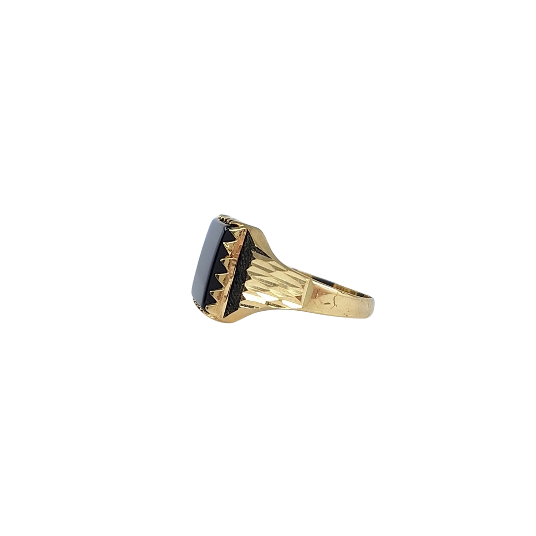 9ct Yellow Gold Onyx Signet Ring