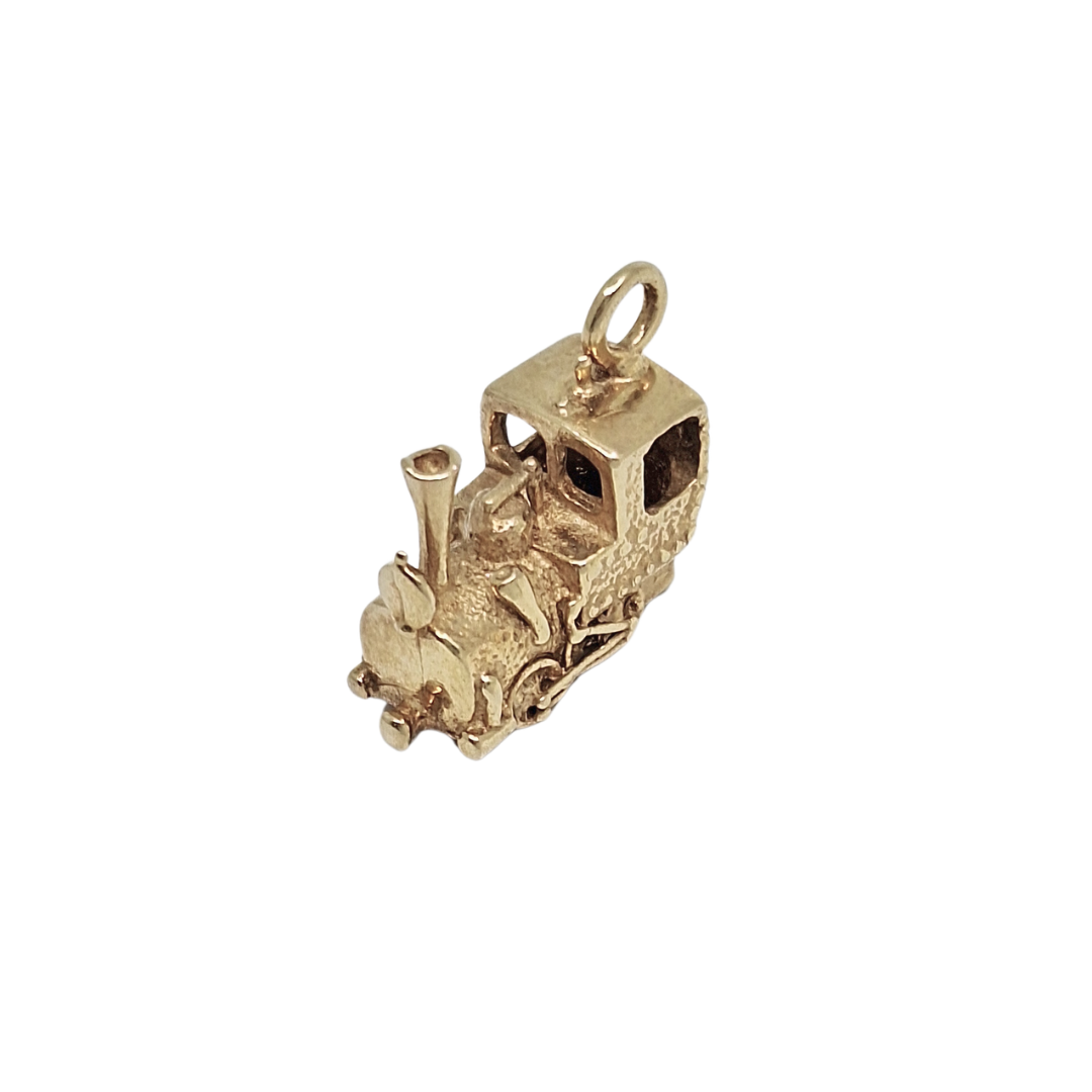 9ct Yellow Gold Train Charm